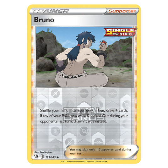Pokemon - Sword & Shield - Battle Styles - Bruno - 121/163 - (Reverse Holo)