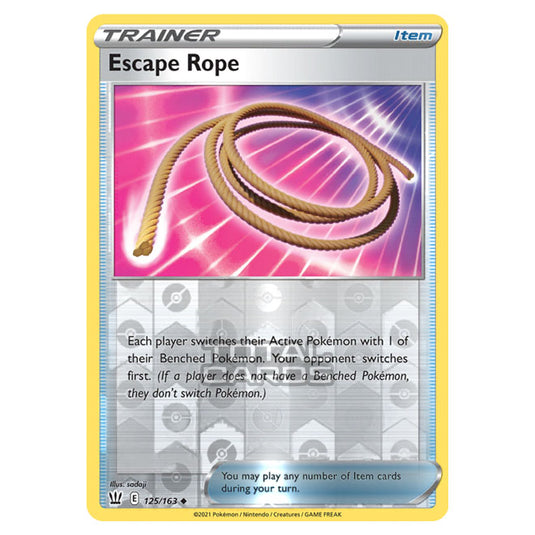 Pokemon - Sword & Shield - Battle Styles - Escape Rope - 125/163 - (Reverse Holo)