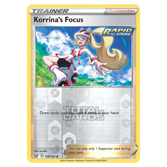 Pokemon - Sword & Shield - Battle Styles - Korrina's Focus - 128/163 - (Reverse Holo)