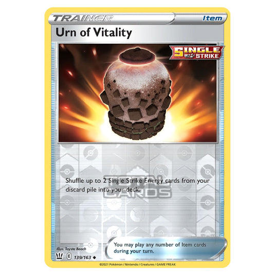 Pokemon - Sword & Shield - Battle Styles - Urn of Vitality - 139/163 - (Reverse Holo)