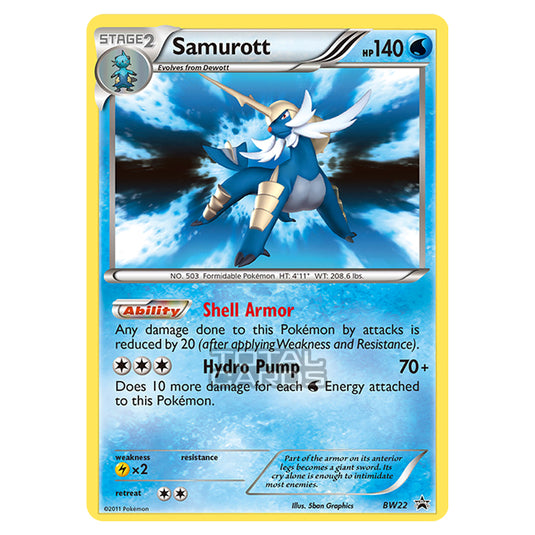 Pokemon - Black & White - BW Black Star Promos - Samurott - BW22