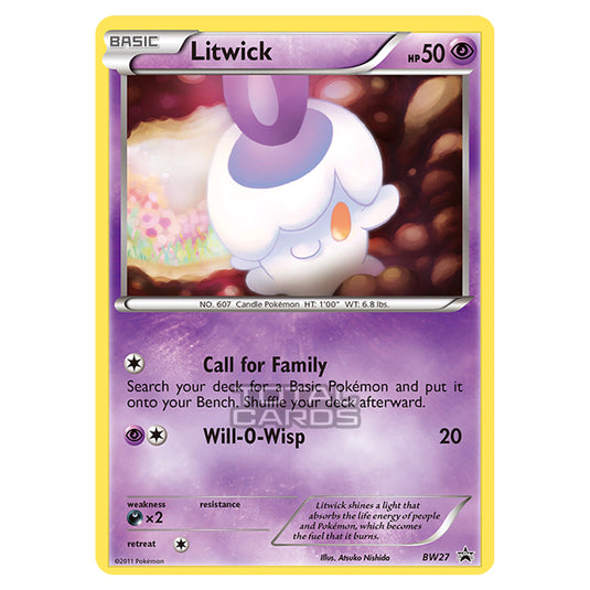 Pokemon - Black & White - BW Black Star Promos - Litwick - BW27