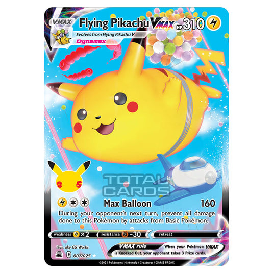 Pokemon - Sword & Shield - Celebrations - Flying Pikachu VMAX - 007/025