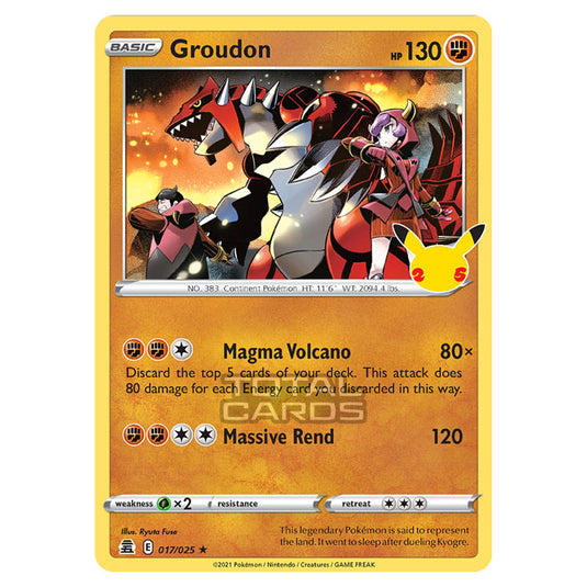 Pokemon - Sword & Shield - Celebrations - Groudon - 017/025