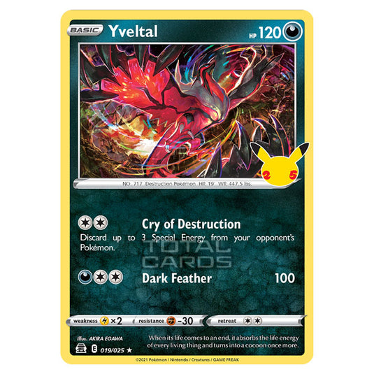 Pokemon - Sword & Shield - Celebrations - Yveltal - 019/025