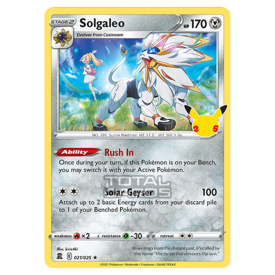 Pokemon - Sword & Shield - Celebrations - Solgaleo - 021/025