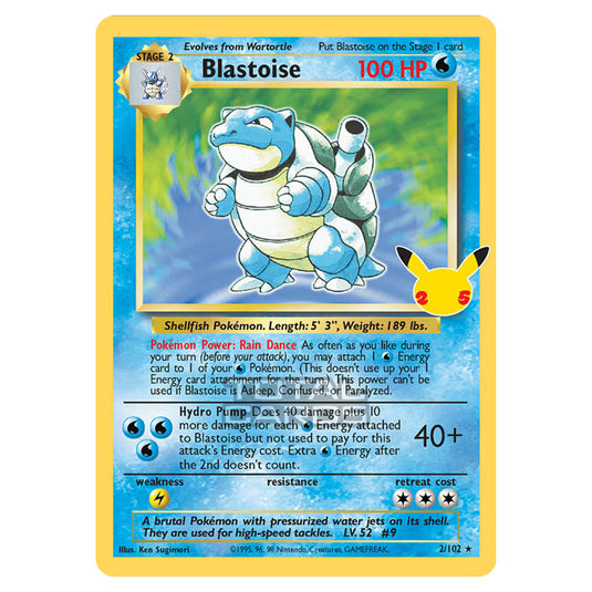 Pokemon - Sword & Shield - Celebrations - Classic Collection - Blastoise (Base Set) - 2/102