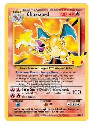 Pokemon - Sword & Shield - Celebrations - Classic Collection - Charizard (Base Set) - 4/102