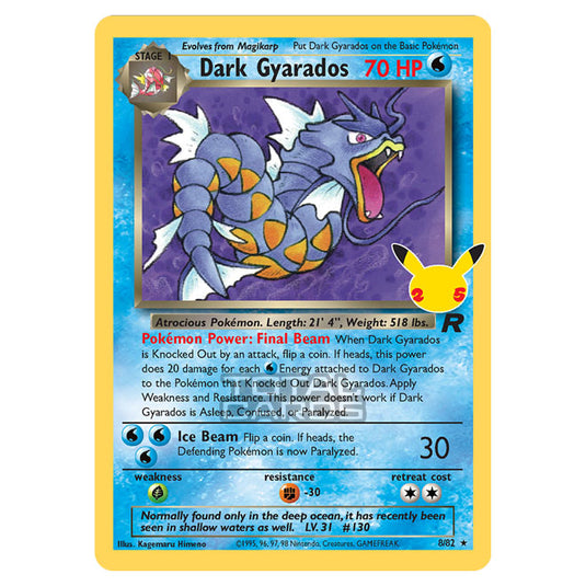 Pokemon - Sword & Shield - Celebrations - Classic Collection - Dark Gyarados (Team Rocket) - 8/82