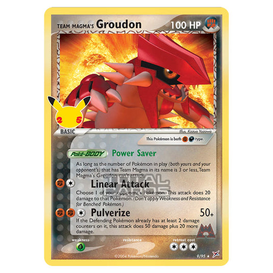 Pokemon - Sword & Shield - Celebrations - Classic Collection - Team Magma's Groudon (EX Team Magma vs Team Aqua) - 9/95