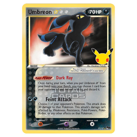 Pokemon - Sword & Shield - Celebrations - Classic Collection - Umbreon  (POP Series 5) - 17/17