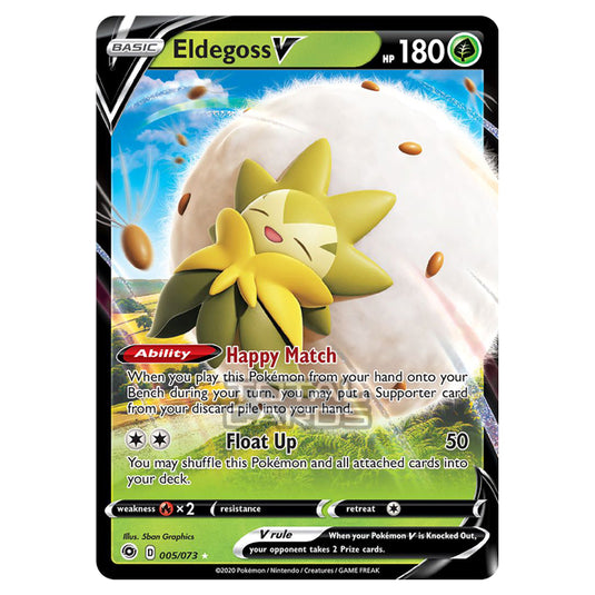 Pokemon - Sword & Shield - Champions Path - Eldegoss-V - 005/073 Pokemon - Sword & Shield - Champions Path - Eldegoss-V - 005/073