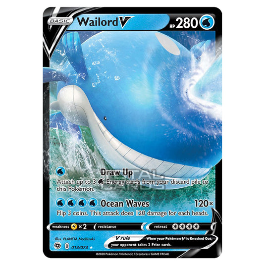 Pokemon - Sword & Shield - Champions Path - Wailord-V - 013/073