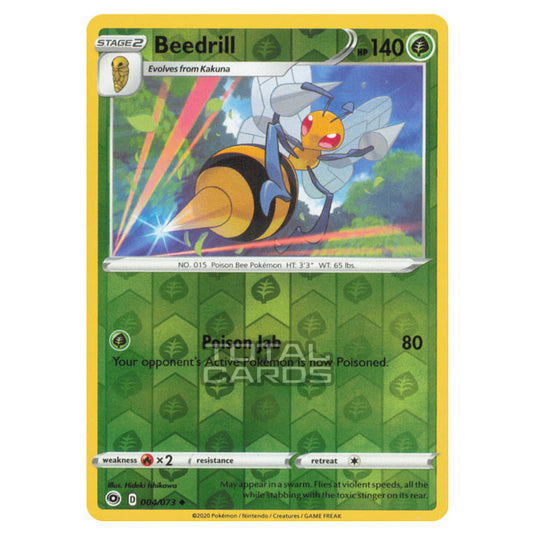 Pokemon - Sword & Shield - Champions Path - Beedrill - 004/073 - (Reverse Holo)