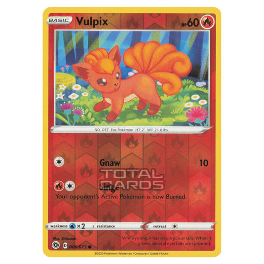 Pokemon - Sword & Shield - Champions Path - Vulpix - 006/073 - (Reverse Holo)