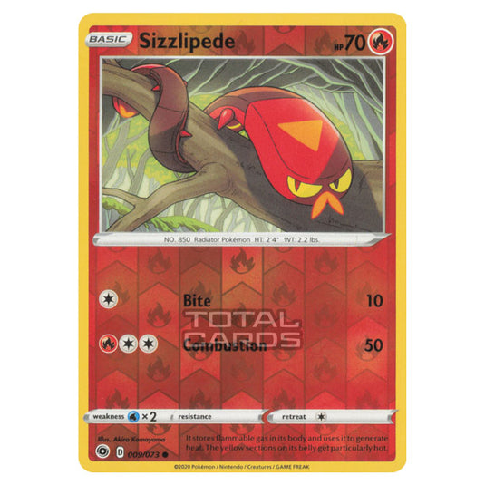 Pokemon - Sword & Shield - Champions Path - Sizzlipede - 009/073 - (Reverse Holo)