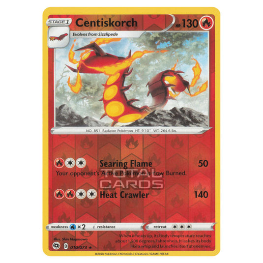 Pokemon - Sword & Shield - Champions Path - Centiskorch - 010/073 - (Reverse Holo)