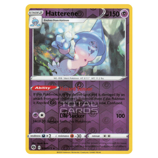 Pokemon - Sword & Shield - Champions Path - Hatterene - 020/073 - (Reverse Holo)