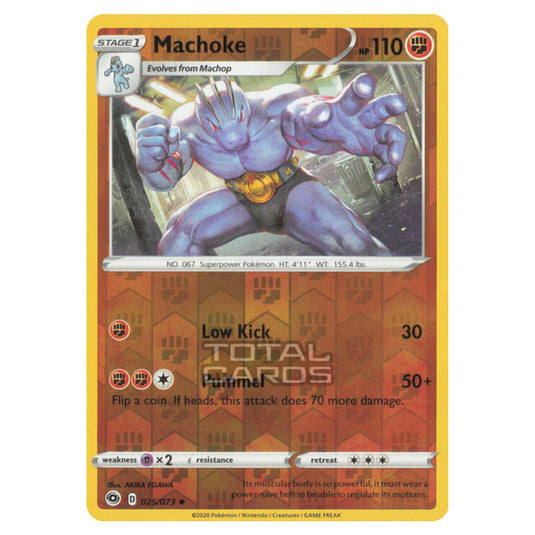 Pokemon - Sword & Shield - Champions Path - Machoke - 025/073 - (Reverse Holo)