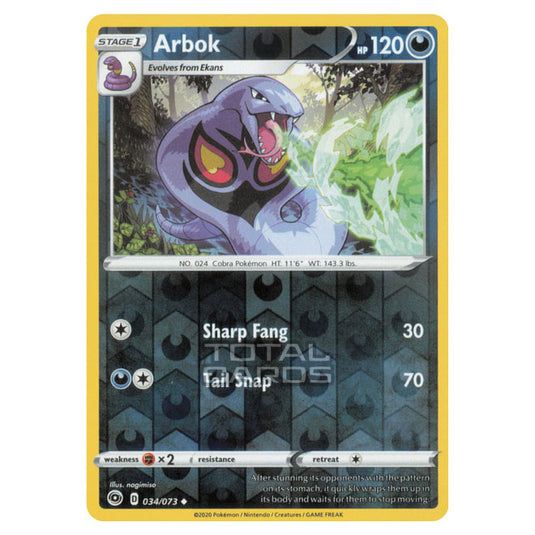 Pokemon - Sword & Shield - Champions Path - Arbok - 034/073 - (Reverse Holo)