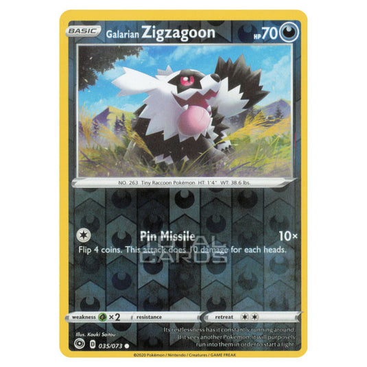 Pokemon - Sword & Shield - Champions Path - Galarian Zigzagoon - 035/073 - (Reverse Holo)