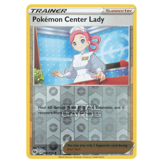 Pokemon - Sword & Shield - Champions Path - Pokemon Center Lady - 060/073 - (Reverse Holo)
