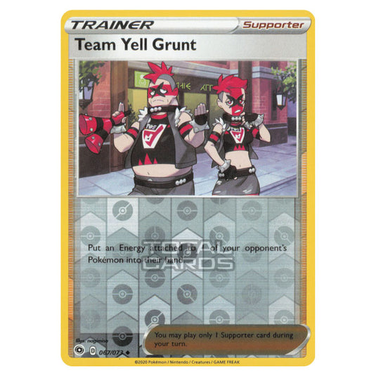 Pokemon - Sword & Shield - Champions Path - Team Yell Grunt - 067/073 - (Reverse Holo)