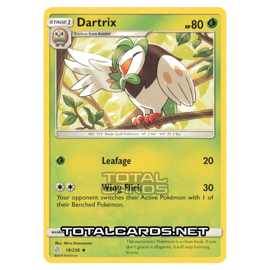 Pokemon - Sun & Moon - Cosmic Eclipse - Dartrix - 19/236 Pokemon - Sun & Moon - Cosmic Eclipse - Dartrix - 19/236