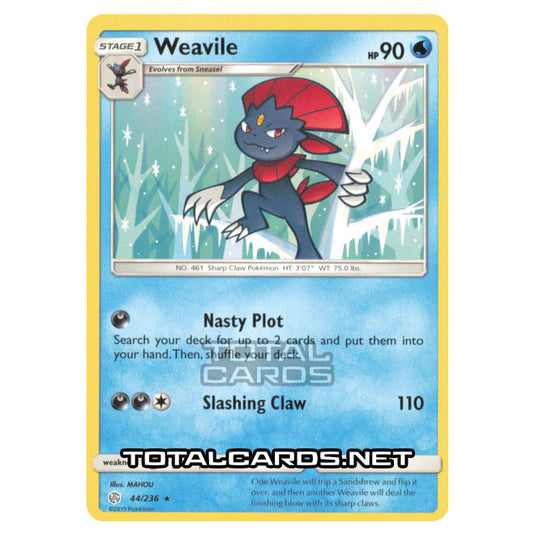 Pokemon - Sun & Moon - Cosmic Eclipse - Weavile - 44/236