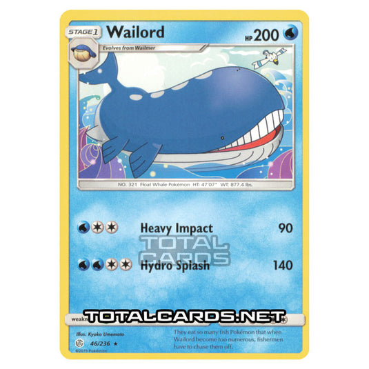 Pokemon - Sun & Moon - Cosmic Eclipse - Wailord - 46/236