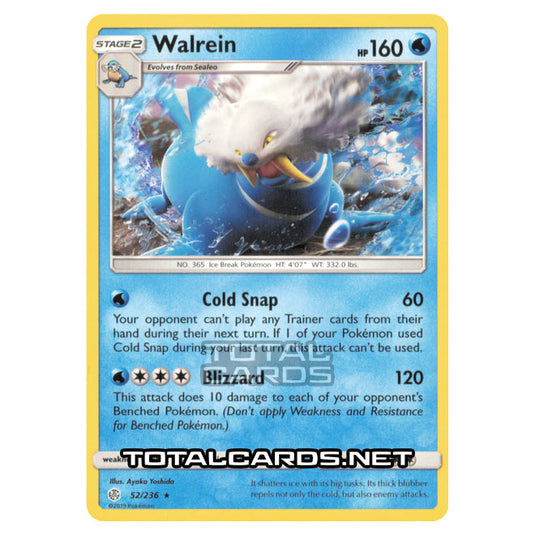 Pokemon - Sun & Moon - Cosmic Eclipse - Walrein - 52/236