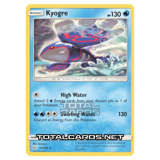 Pokemon - Sun & Moon - Cosmic Eclipse - Kyogre - 53/236