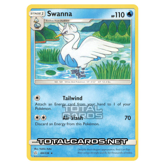 Pokemon - Sun & Moon - Cosmic Eclipse - Swanna - 60/236