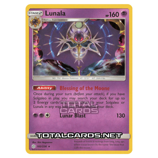 Pokemon - Sun & Moon - Cosmic Eclipse - Lunala - 102/236