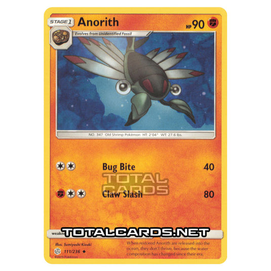 Pokemon - Sun & Moon - Cosmic Eclipse - Anorith - 111/236