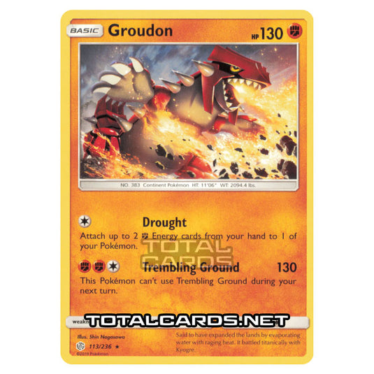 Pokemon - Sun & Moon - Cosmic Eclipse - Groudon - 113/236