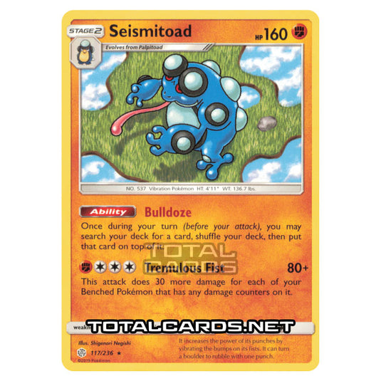 Pokemon - Sun & Moon - Cosmic Eclipse - Seismitoad - 117/236