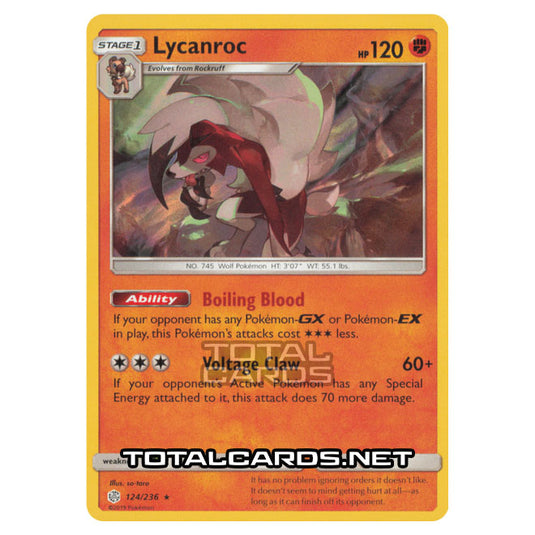 Pokemon - Sun & Moon - Cosmic Eclipse - Lycanroc - 124/236