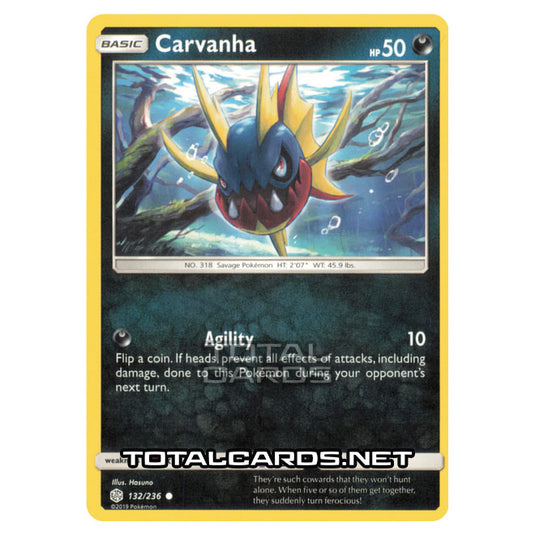 Pokemon - Sun & Moon - Cosmic Eclipse - Carvanha - 132/236