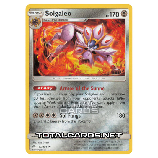 Pokemon - Sun & Moon - Cosmic Eclipse - Solgaleo - 142/236