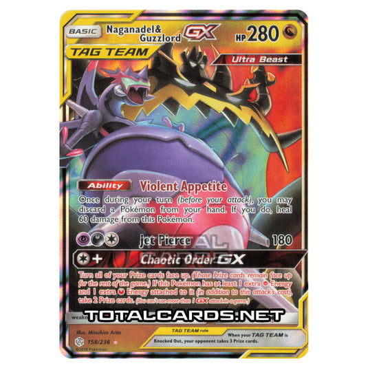 Pokemon - Sun & Moon - Cosmic Eclipse - Naganadel & Guzzlord-GX - 158/236