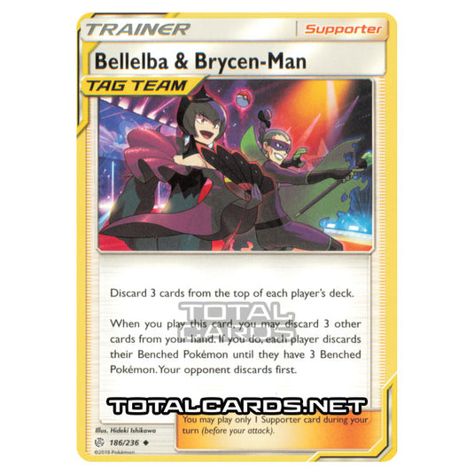 Pokemon - Sun & Moon - Cosmic Eclipse - Bellelba & Brycen-Man - 186/236