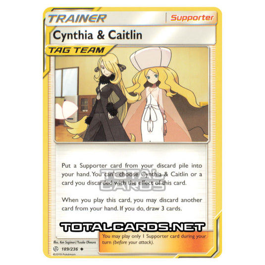 Pokemon - Sun & Moon - Cosmic Eclipse - Cynthia & Caitlin - 189/236