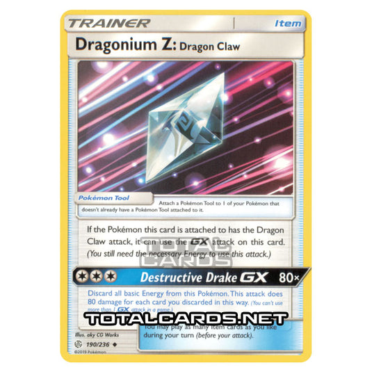 Pokemon - Sun & Moon - Cosmic Eclipse - Dragonium Z: Dragon Claw - 190/236