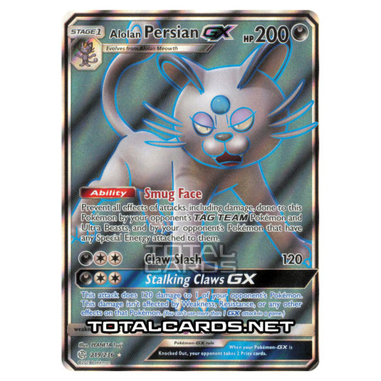 Pokemon - Sun & Moon - Cosmic Eclipse - Alolan Persian-GX - 219/236