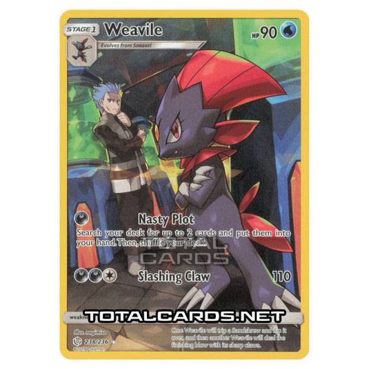 Pokemon - Sun & Moon - Cosmic Eclipse - Weavile - 238/236