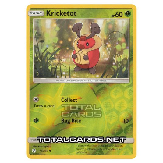 Pokemon - Sun & Moon - Cosmic Eclipse - Kricketot - 13/236 - (Reverse Holo)