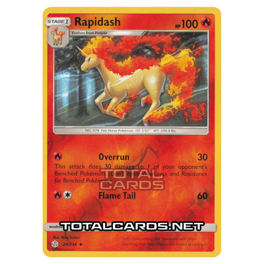 Pokemon - Sun & Moon - Cosmic Eclipse - Rapidash - 24/236 - (Reverse Holo)