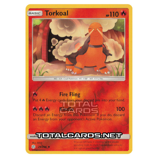 Pokemon - Sun & Moon - Cosmic Eclipse - Torkoal - 29/236 - (Reverse Holo)