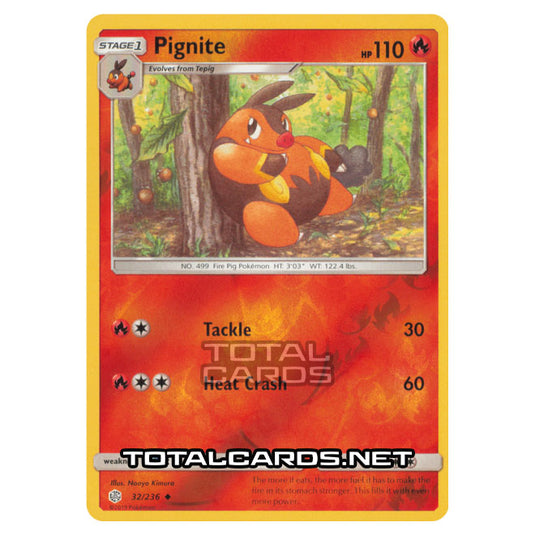pokemon pignite card Pokemon - Sun & Moon - Cosmic Eclipse - Pignite - 32/236